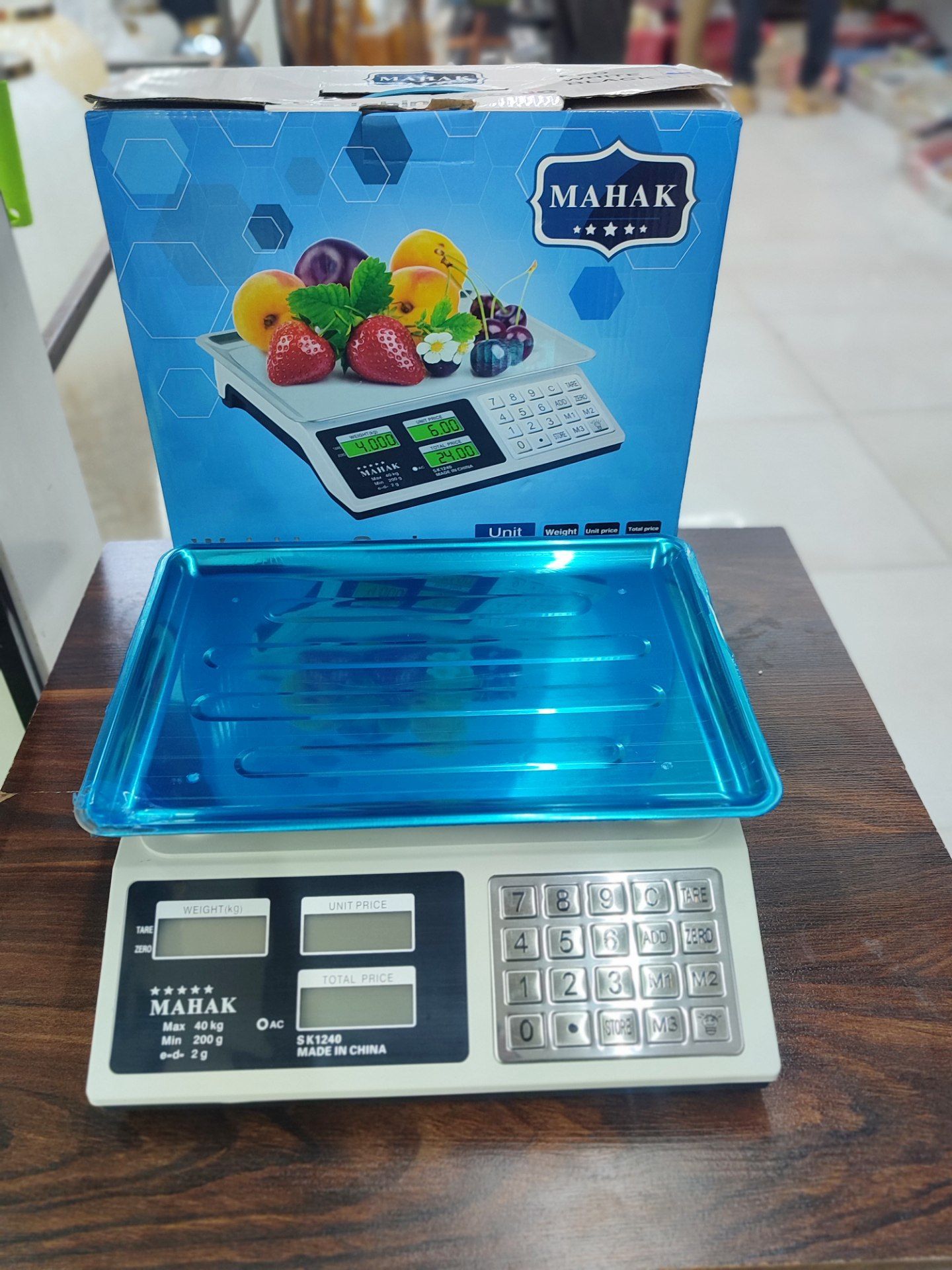 ترازو محک ۴۰ کیلوگرم دکمه استیل