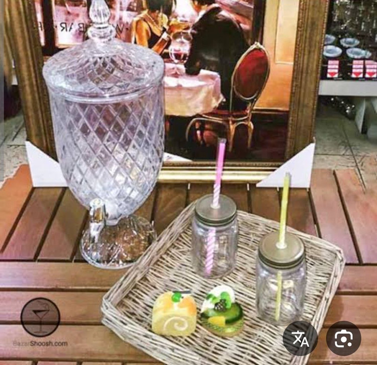 کلمن شیشه ای درب دار