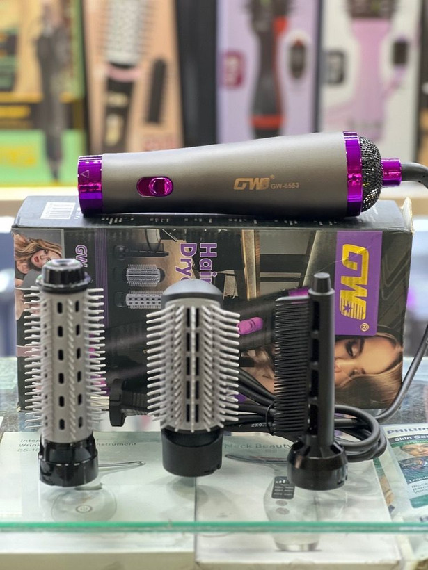 خريد سشوار برس دار چرخشی جی دبلیو مدل GW-6553