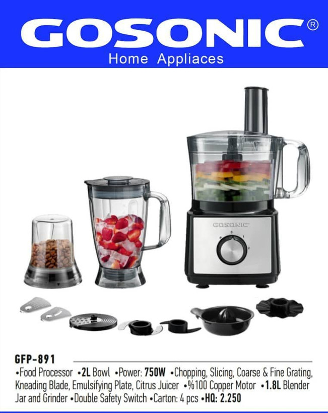 غذاساز چندکاره 750 وات گوسونیک مدل GFP-891