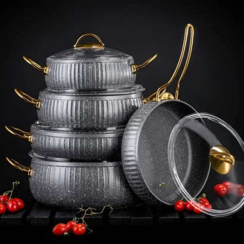 سرویس ده پارچه قابلمه گرانیت برند اویز