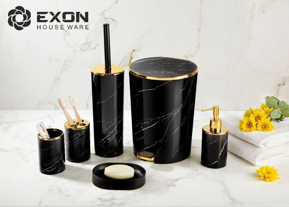 خرید ست بهداشتی ۶ پارچه ماربل اکسون (Axon) | دکوراسیون لوکس سرویس بهداشتی شما