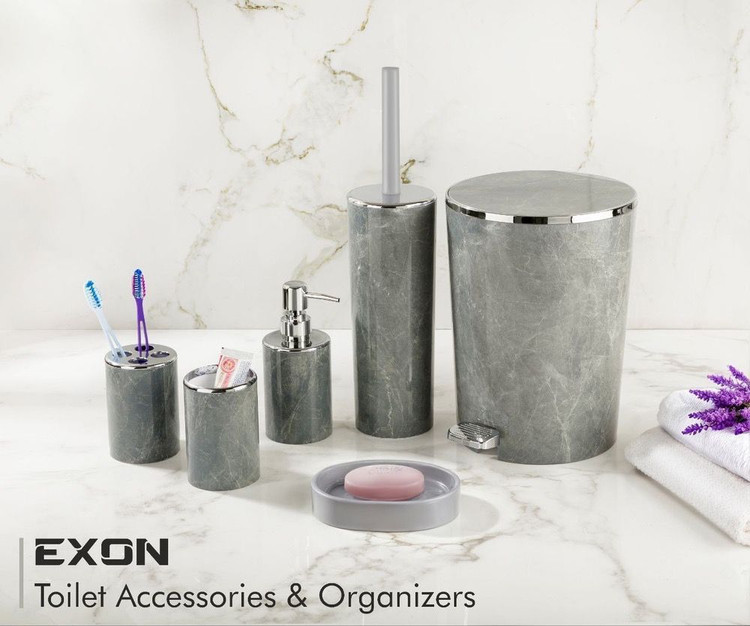 خرید ست بهداشتی ۶ پارچه ماربل اکسون (Axon) | دکوراسیون لوکس سرویس بهداشتی شما