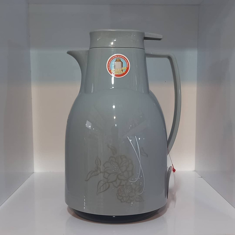 Romantic Home 2 Liter Vacuum Flask with Imported Red Glass Liner and Push Button Lid