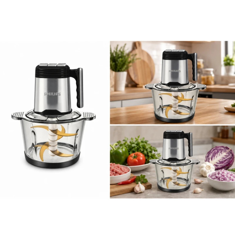 Philips HR2037 double bowl food chopper