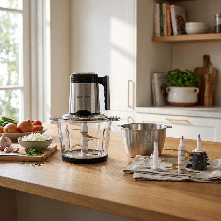 Philips HR2037 double bowl food chopper