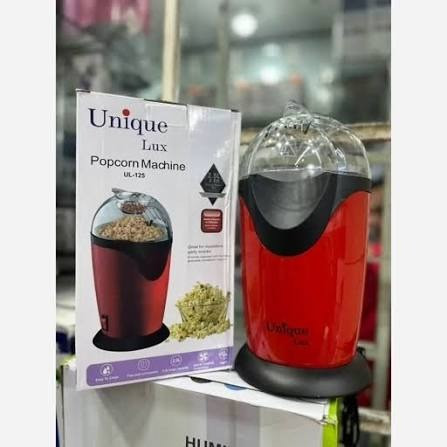 Unique Lux BXPC1500E hot air popcorn maker 1500W with transparent lid for home use