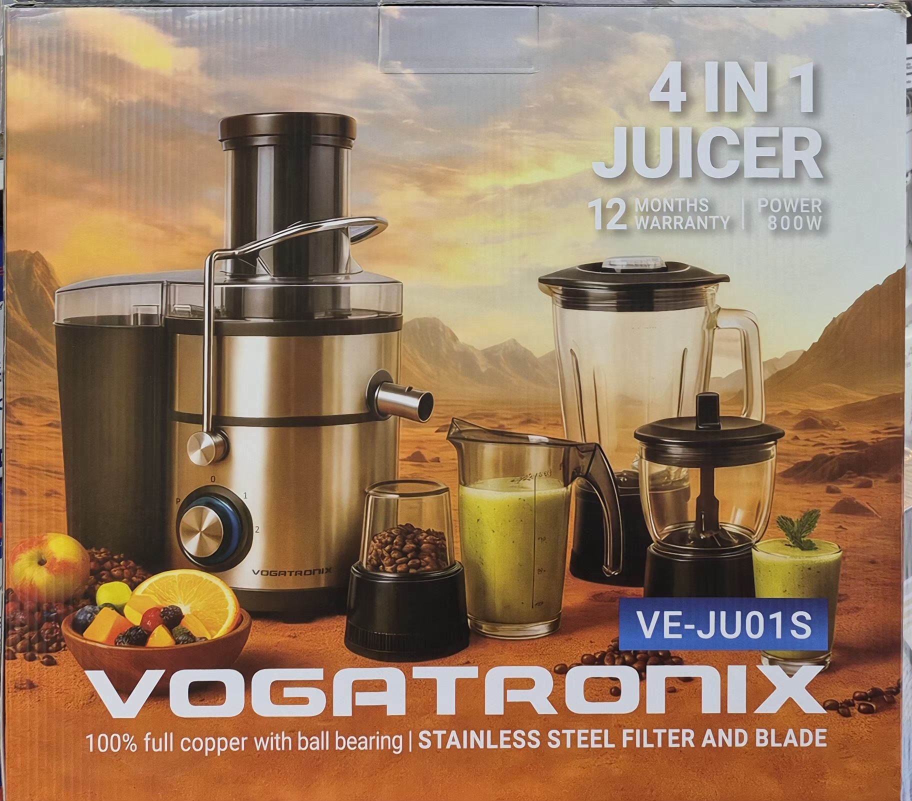 VOGATRONIX VEJU01S 4-in-1 Juicer