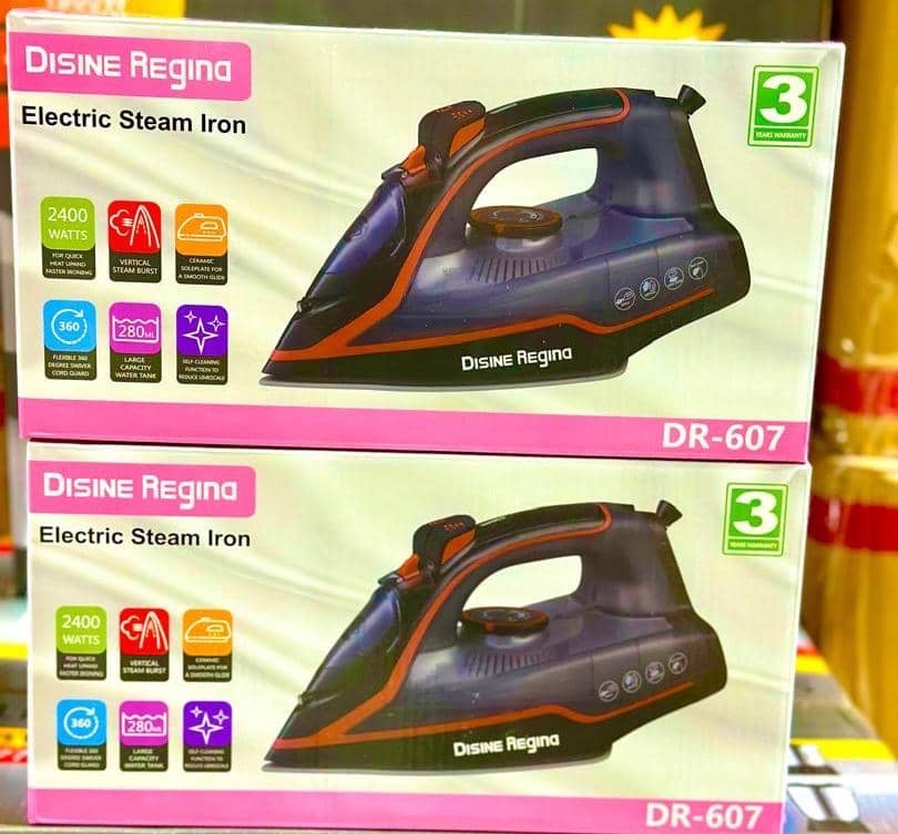 Desini DR-607 2400W steam iron with ceramic soleplate